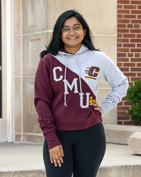 Action C CMU 1892 Maroon & Gray Women's Crop Hoodie