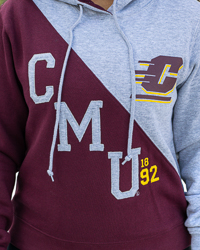 Action C CMU 1892 Maroon & Gray Women's Crop Hoodie