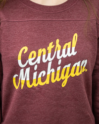 Central Michigan Maroon Women's Crewneck Sweatshirt
