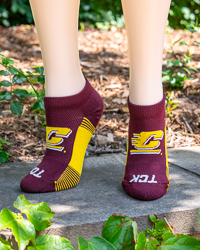 Action C Maroon & Gold Performance Ankle Socks