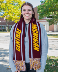 Central Michigan Action C Maroon & Gold Reversible Knit Scarf