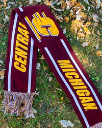 Central Michigan Action C Maroon & Gold Reversible Knit Scarf