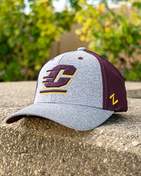 Action C Central Michigan Gray & Maroon Stretch Fit Hat