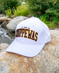 CMU 3D Chippewas White Snapback Hat