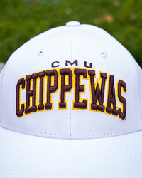CMU 3D Chippewas White Snapback Hat