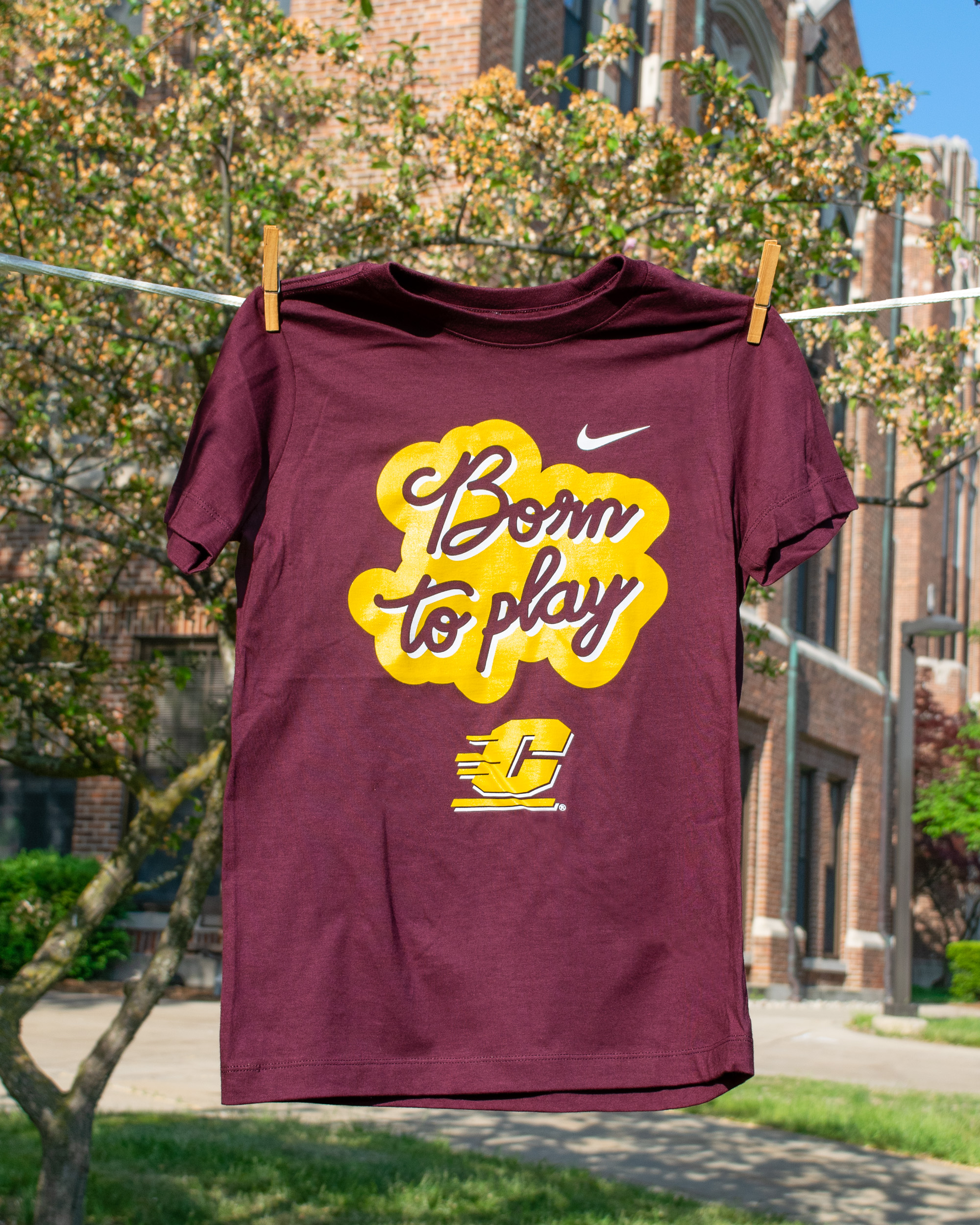 Action C Born To Play Maroon Youth T-Shirt