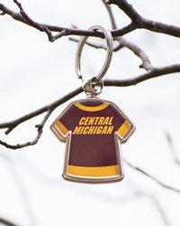 Central Michigan Maroon & Gold Double-Sided T-Shirt Keychain