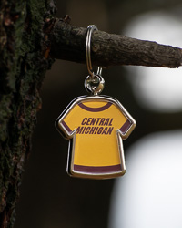 Central Michigan Maroon & Gold Double-Sided T-Shirt Key Chain