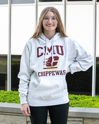 CMU Chippewas Action C Ash Hoodie