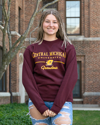 Central Michigan University Grandma Maroon Crewneck Sweatshirt