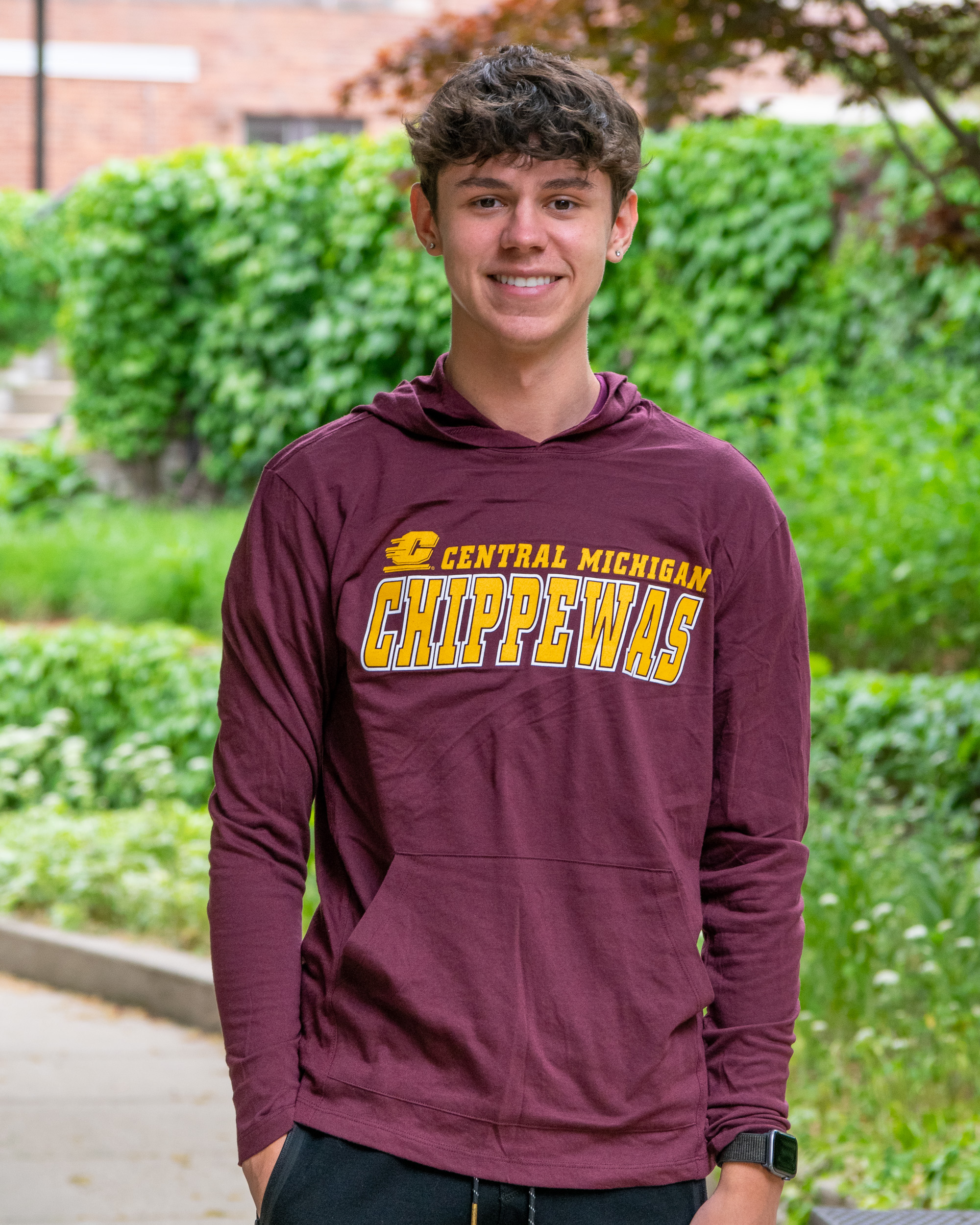 Action C Central Michigan Chippewas Maroon Hooded T-Shirt | The CMU ...