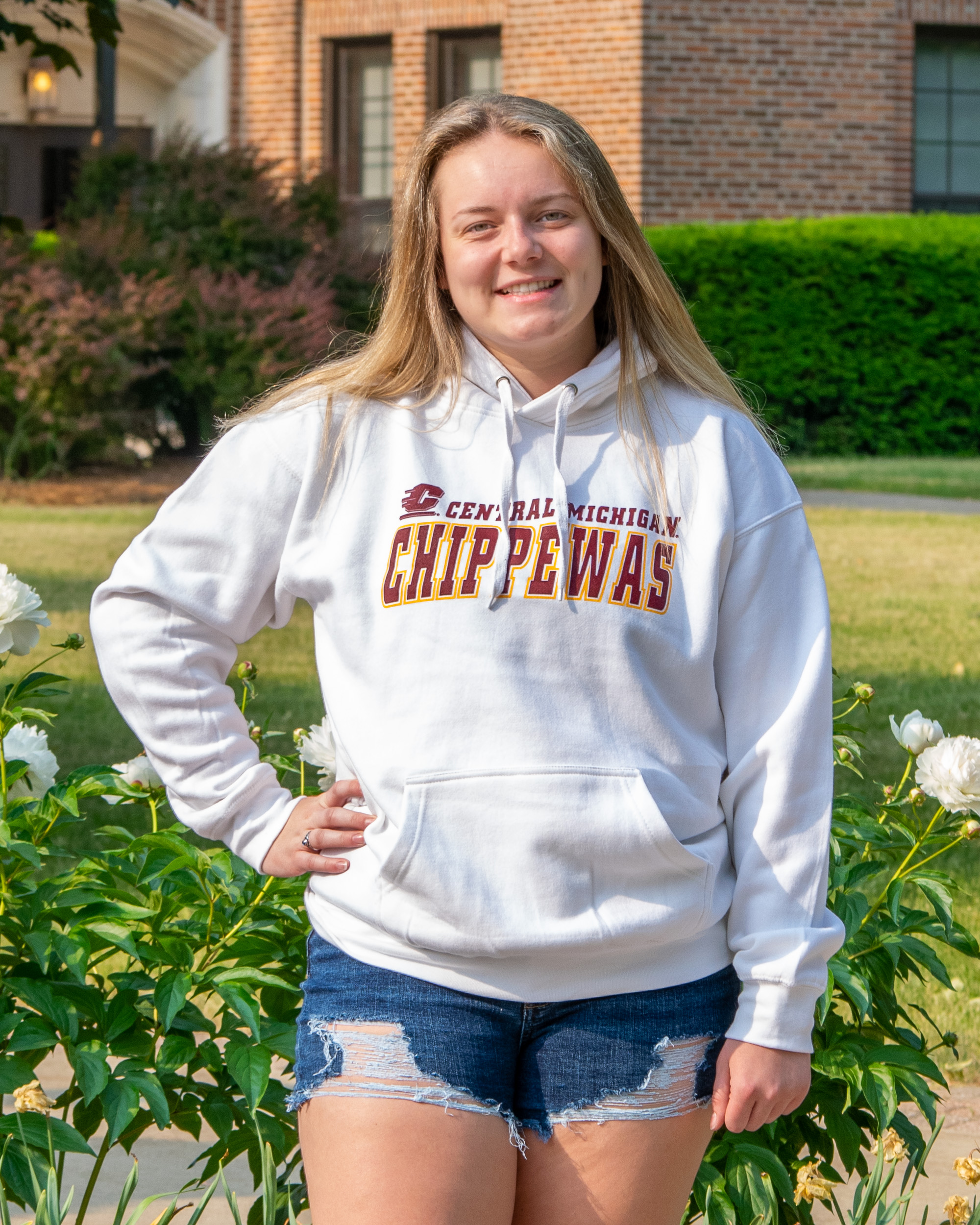Action C Central Michigan Chippewas White Hoodie (SKU 5057960098)