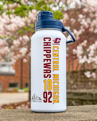 Action C Central Michigan Chippewas White Stainless Steel Bottle