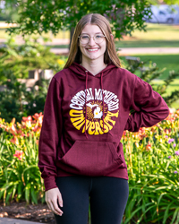 Central Michigan University State of Michigan Maroon Hoodie