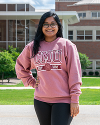 CMU Est. 1892 with Seal Pink Crewneck Sweatshirt