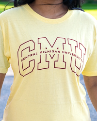 Central Michigan University CMU Sun Kissed Yellow T-Shirt