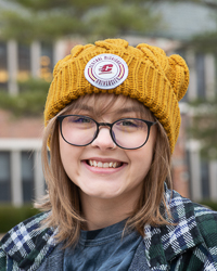 Action C Central Michigan University Gold Chunky Knit Pom Hat