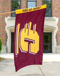Action C Fire Up Chips! Maroon & Gold Flag