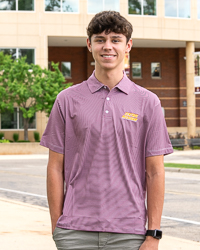 Central Michigan Maroon Tonal Micro-Stripe Polo