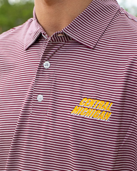 Central Michigan Maroon Tonal Micro-Stripe Polo