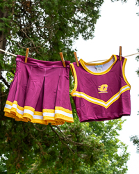 Action C CMU Maroon & Gold Youth 2 Piece Cheerleading Set