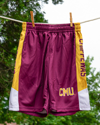 CMU Chippewas Maroon & Gold Youth  Mesh Shorts