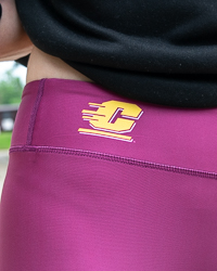 Action C CMU Maroon & Gold Color Block Women's Leggings