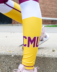 Action C CMU Maroon & Gold Color Block Women's Leggings