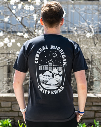 Central Michigan Chippewas Black Graphic T-Shirt