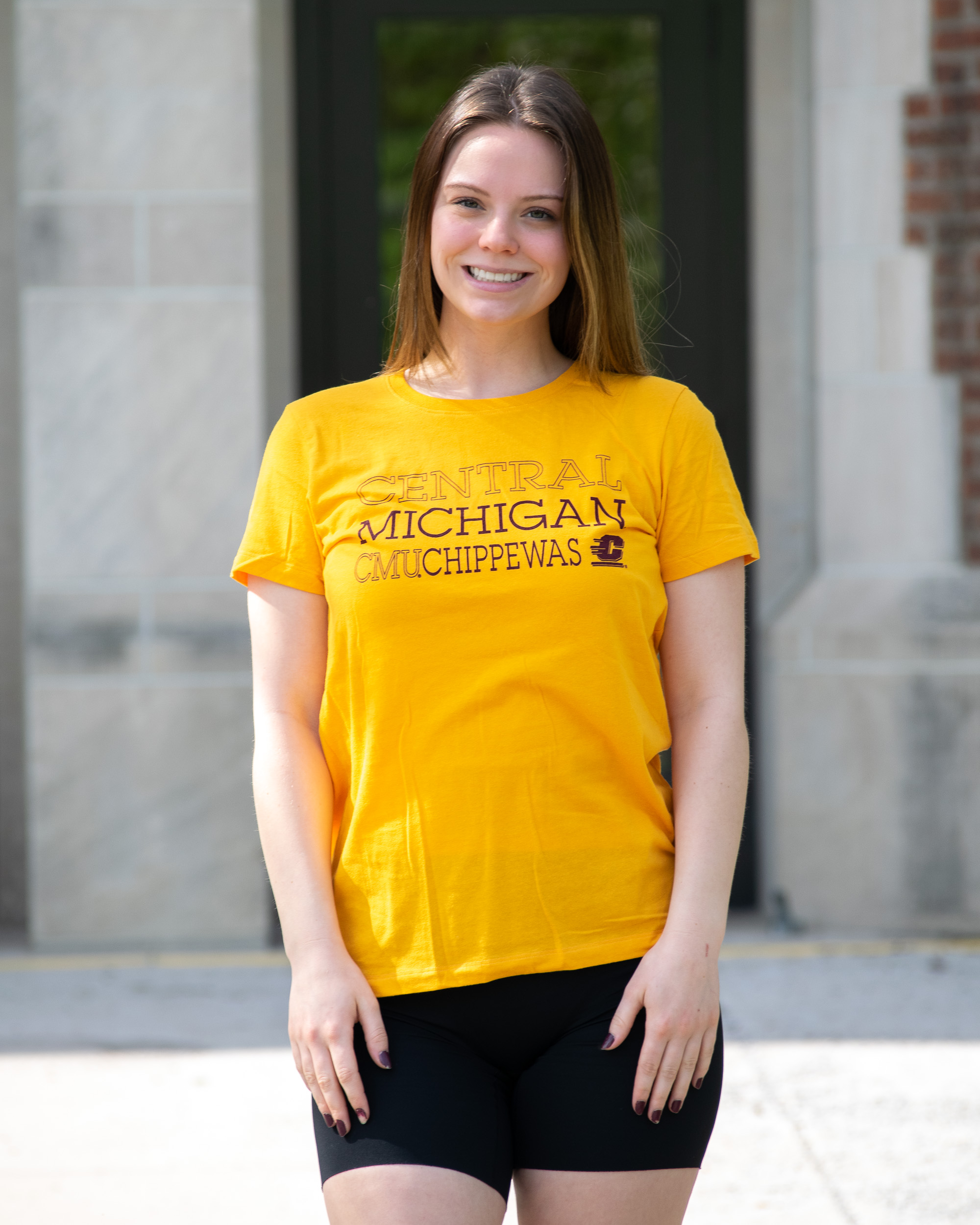 Central Michigan CMU Chippewas Women's Gold T-Shirt