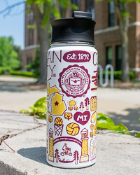 Julia Gash CMU Mural Stainless Steel Travel Tumbler