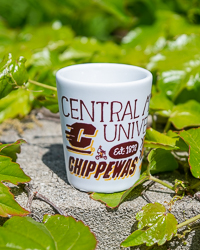 Julia Gash White CMU Ceramic Shot Glass