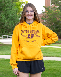 Central Michigan Chippewas Est. 1892 Gold Women's Sweatshirt