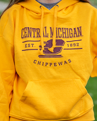 Central Michigan Chippewas Est. 1892 Gold Women's Sweatshirt