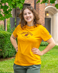 Central Michigan Chippewas Action C Gold Women's T-Shirt