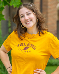 Central Michigan Chippewas Action C Gold Women's T-Shirt