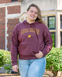 Central Michigan Chippewas Action C Maroon Women's Hoodie