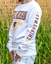 Central Michigan University Chippewas Action C White Long Sleeve T-Shirt