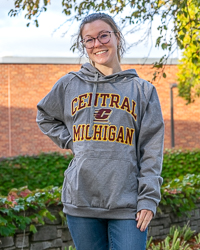 Central Michigan Action C Gray Hoodie