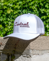 Central Michigan White Flex Fit Trucker Hat