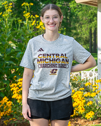 Central Michigan Marching Band Gray Sports Amplifier T-Shirt