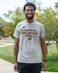 Central Michigan Football Gray Sports Amplifier T-Shirt