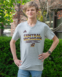 Central Michigan Basketball Gray Sports Amplifier T-Shirt