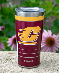Action C Central Michigan Maroon & Gold 20 oz. Stainless Steel Tumbler