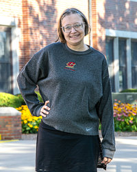 Action C Central Michigan Gray Women's Yoga Crewneck Sweatshirt