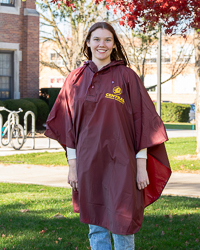 Action C Central Michigan Maroon Deluxe Hooded Poncho