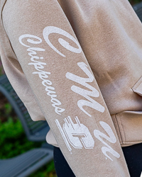 Action C CMU Chippewas Tan Graphic Hoodie