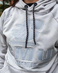 Action C CMU Chippewas Light Gray Tonal Hoodie