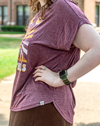 CMU Chippewas Action C Graphic Maroon Women's T-Shirt
