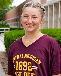 Central Michigan 1892 Maroon Women's Crop Mesh V-Neck Jersey